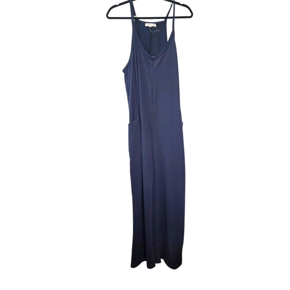 Sincerely Jules Navy Blue Cozy Jumpsuit Size Large NWT loungewear